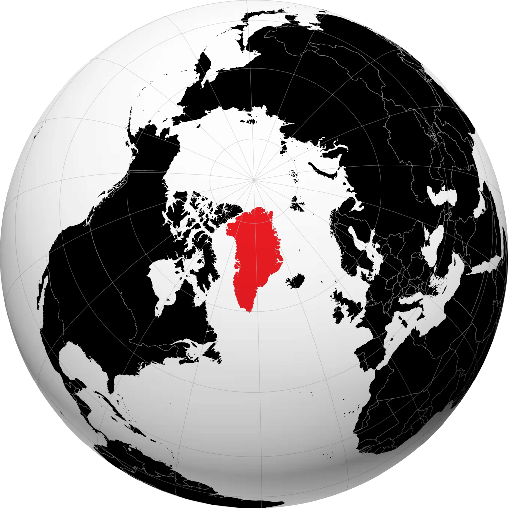 Groenlandia sul globo