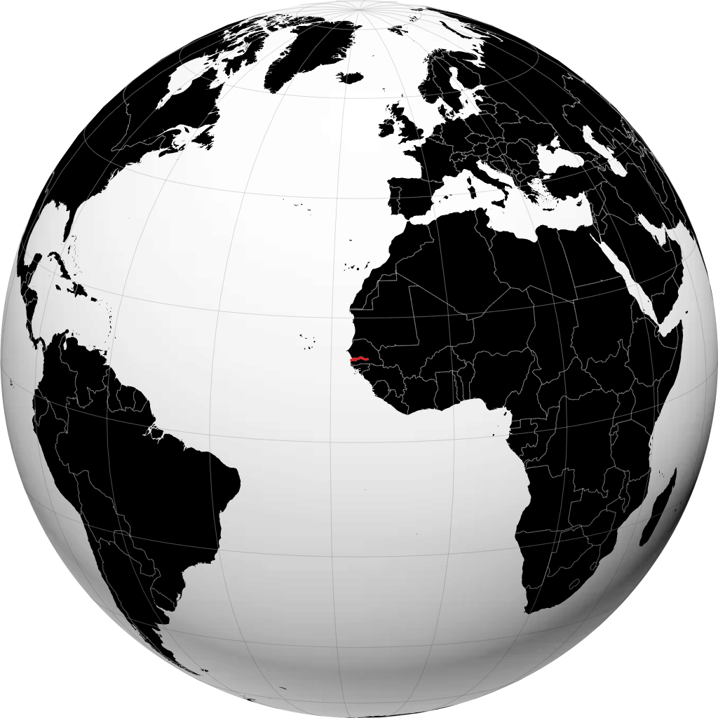Gambia sul globo