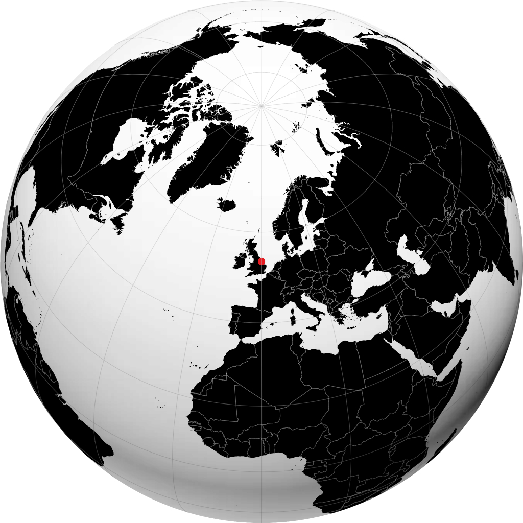 Grimsby sul globo