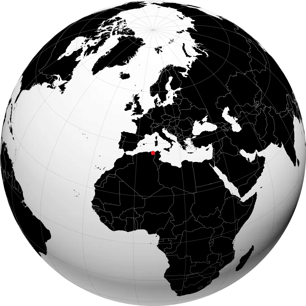 Guelma sul globo