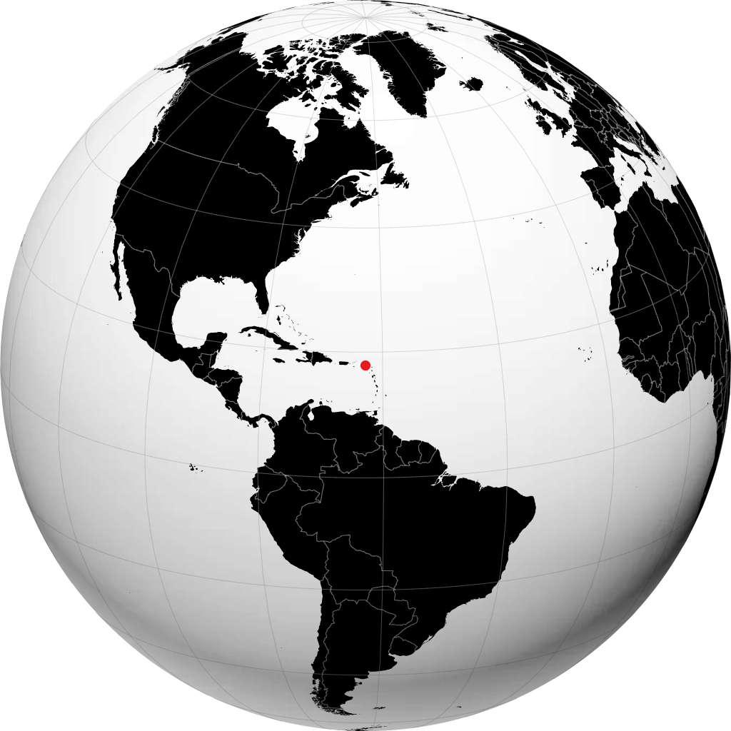 Gustavia sul globo