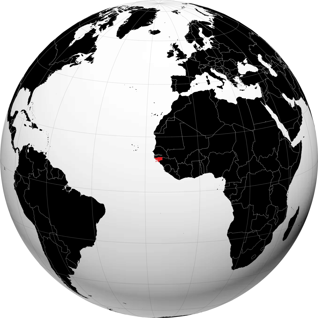 Guinea-Bissau sul globo
