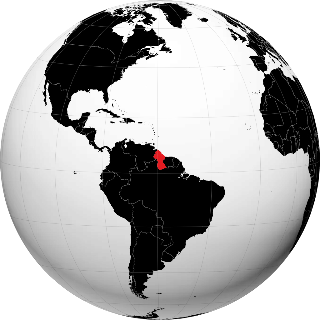 Guyana sul globo