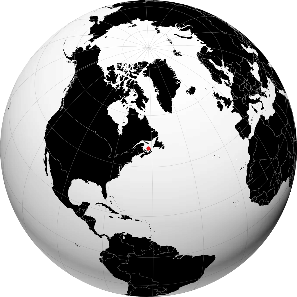 Havre-Aubert sul globo