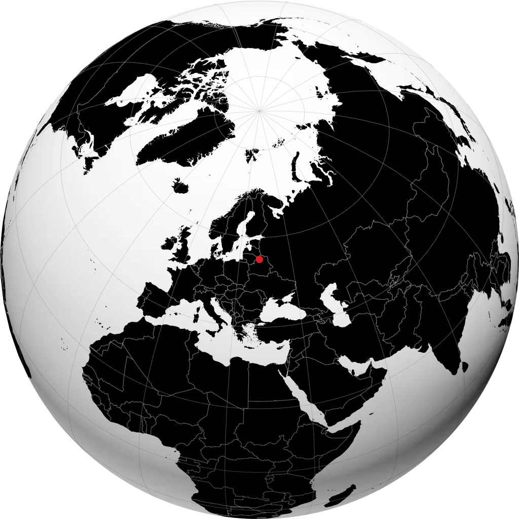 Hlybokaye sul globo