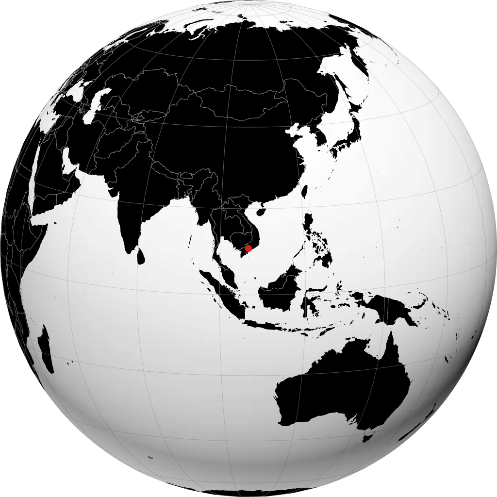 Città di Ho Chi Minh sul globo