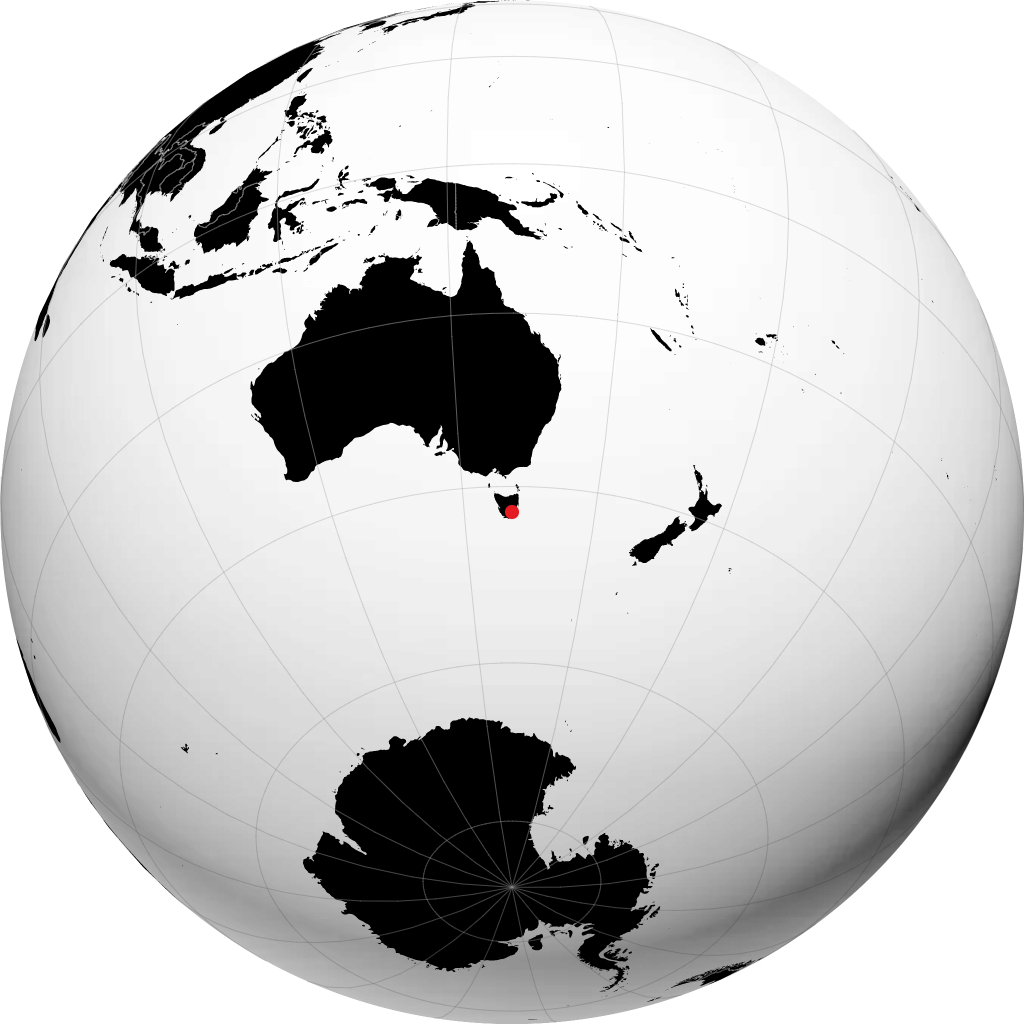 Hobart sul globo