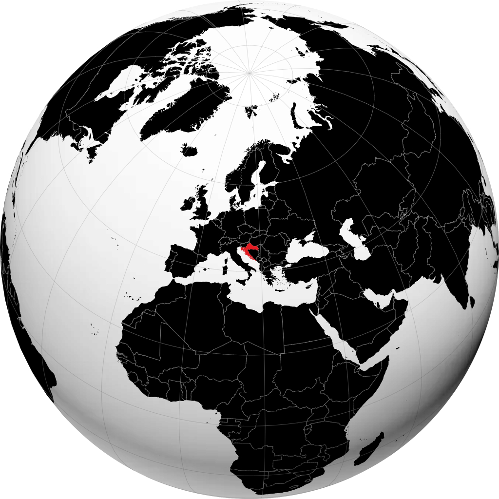 Croazia sul globo