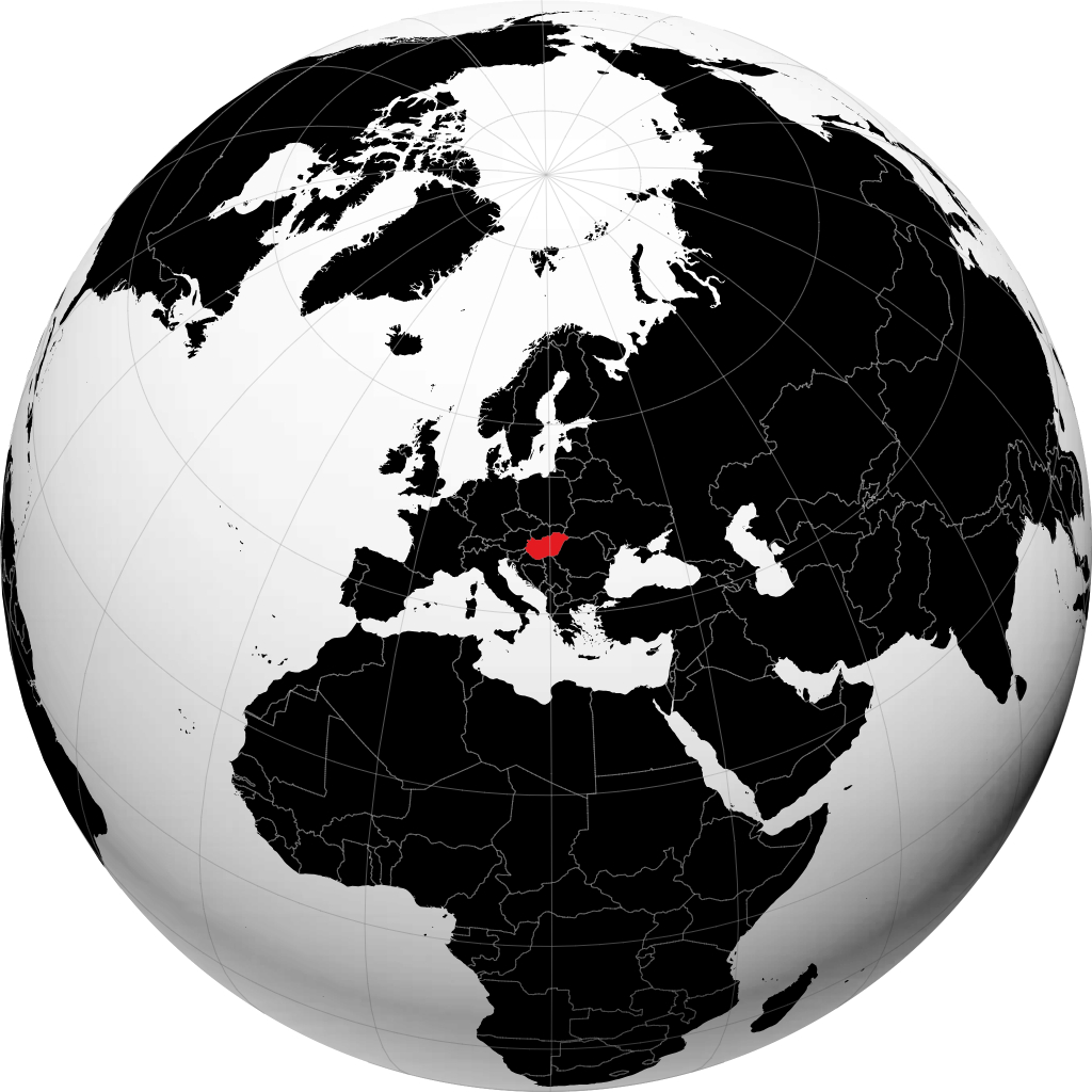 Ungheria sul globo