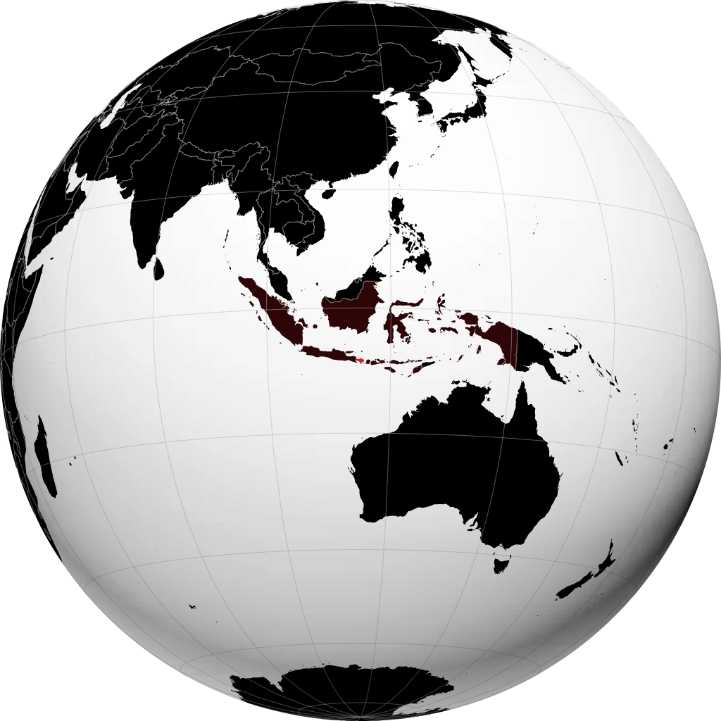 Provincia di Bali sul globo