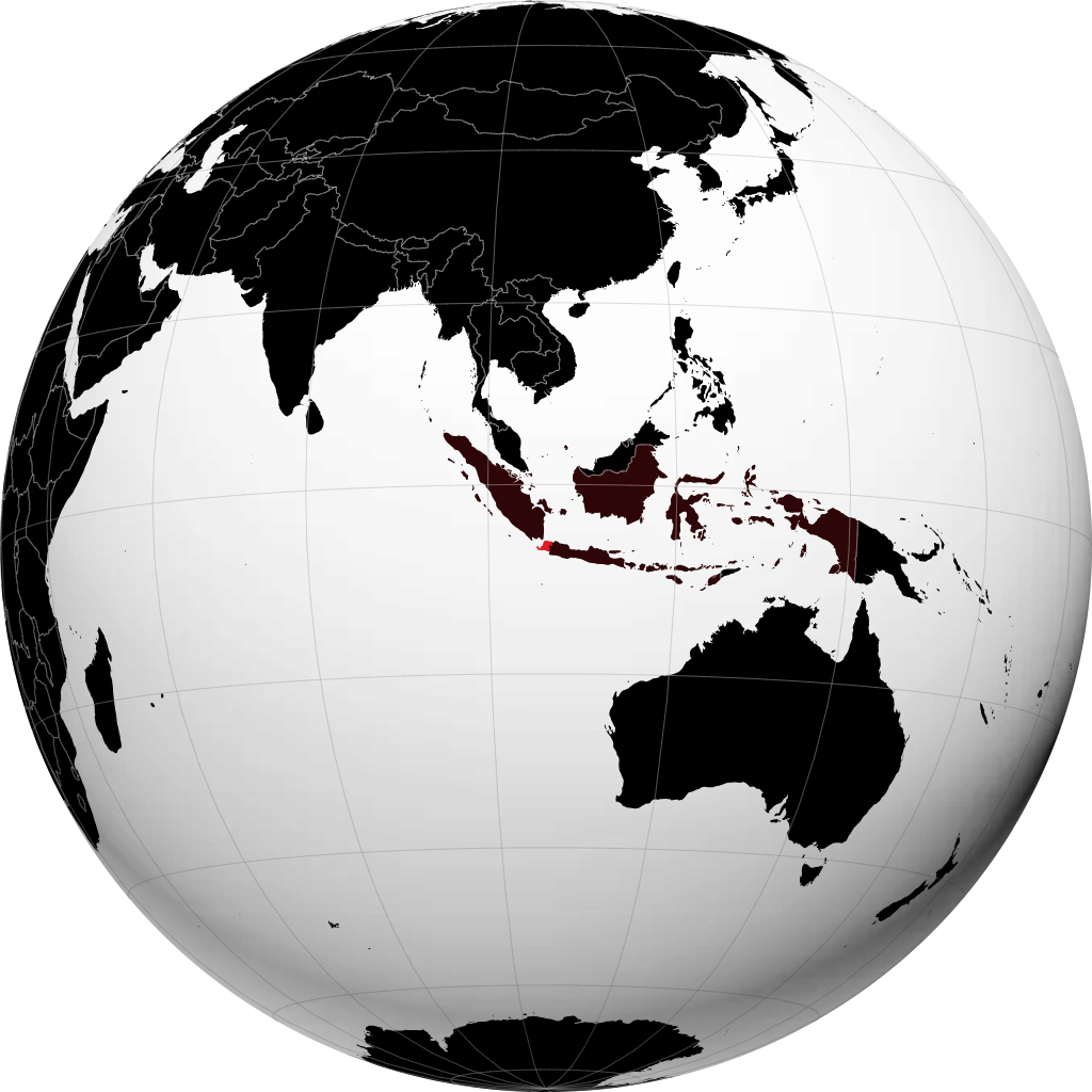 Provincia di Banten sul globo
