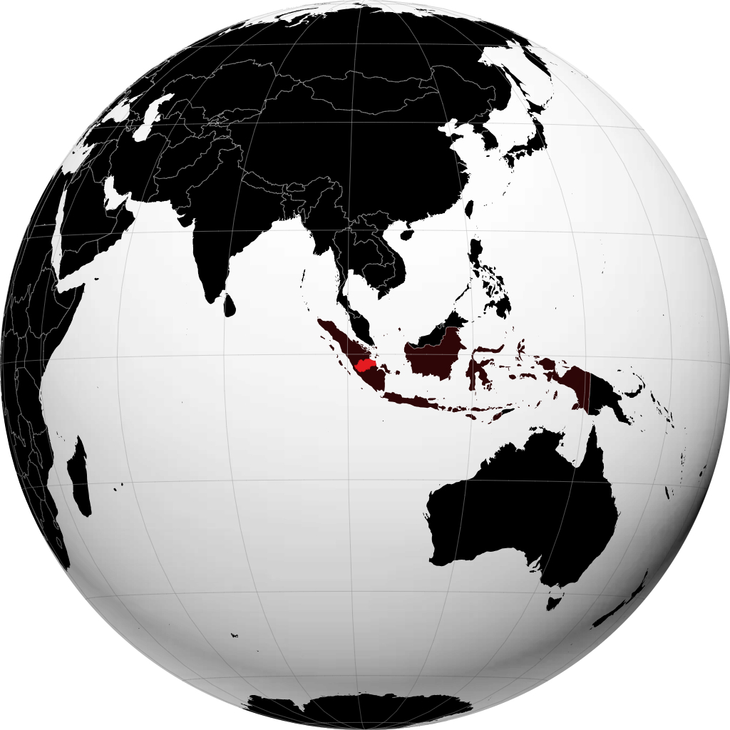 Provincia di Jambi sul globo