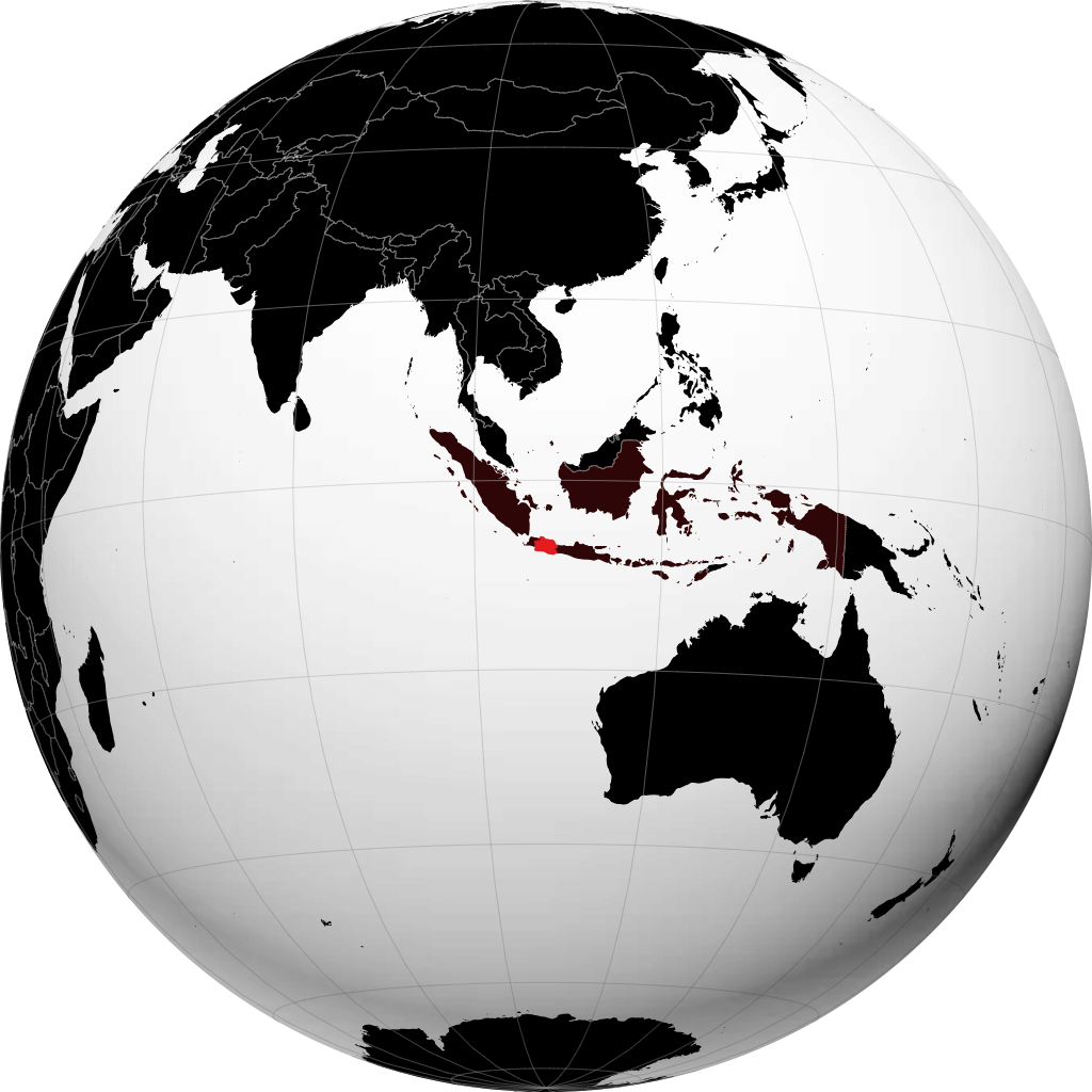 Giava Occidentale sul globo