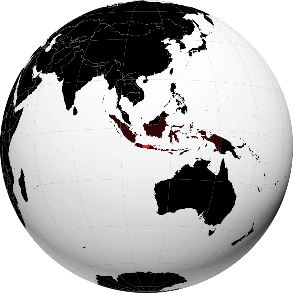 Provincia di Giava Centrale sul globo