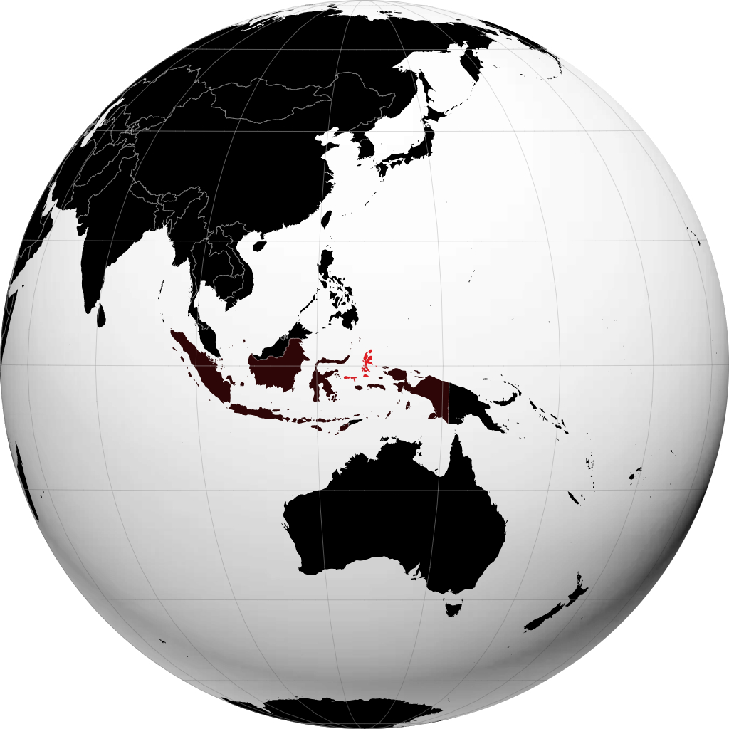 Provincia di Maluku Settentrionale sul globo