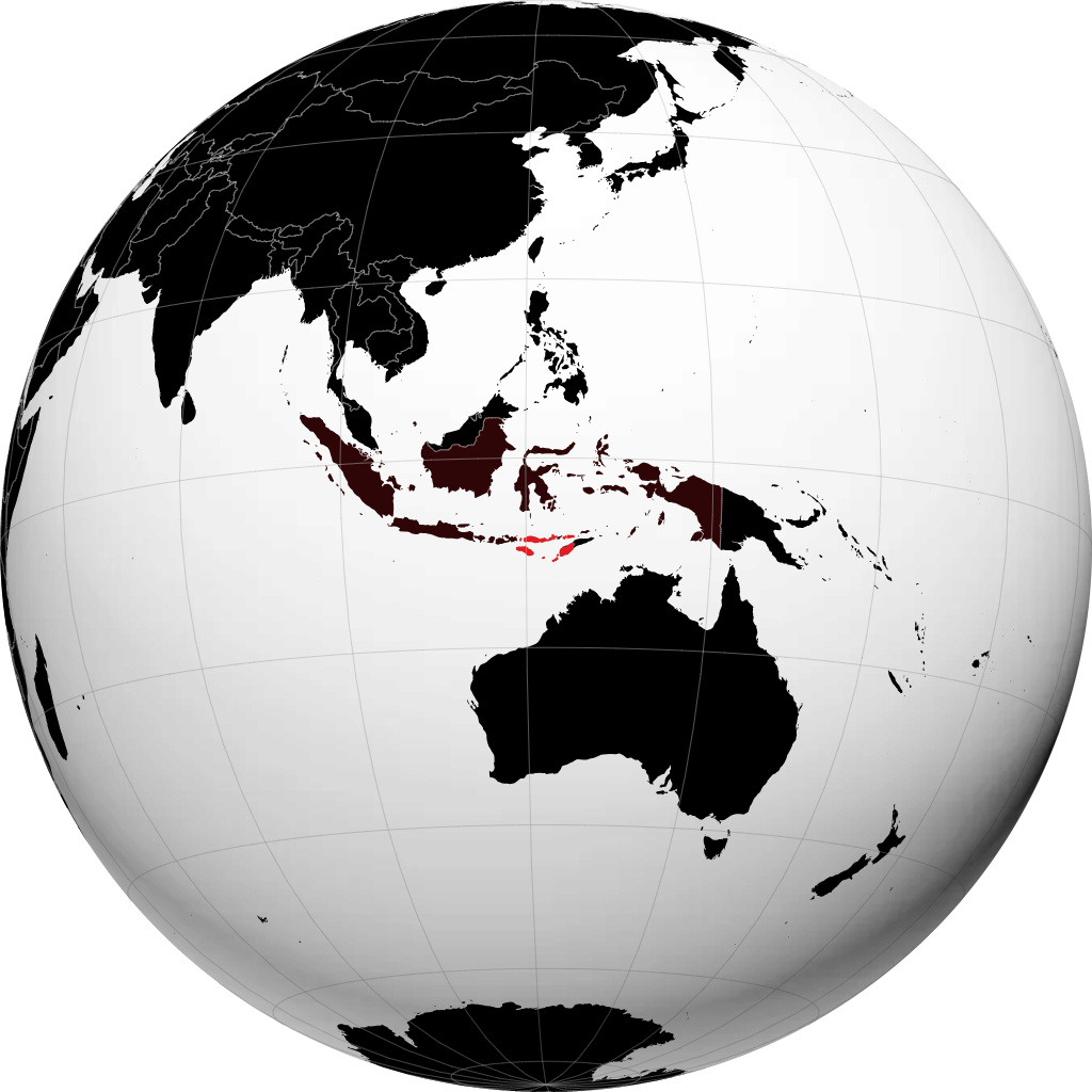 Provincia di Nusa Tenggara Orientale sul globo
