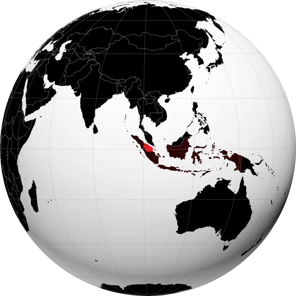 Provincia di Riau sul globo