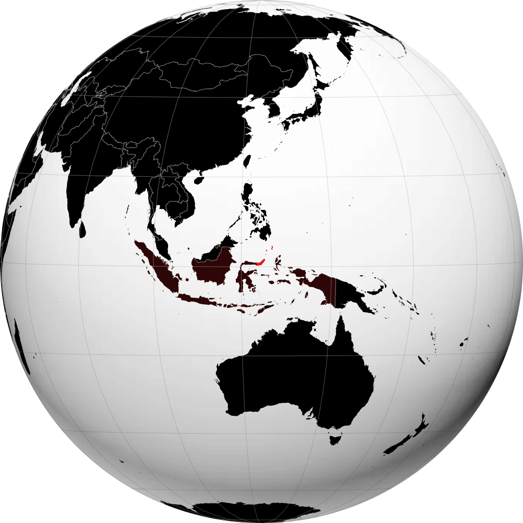 Sulawesi Settentrionale sul globo