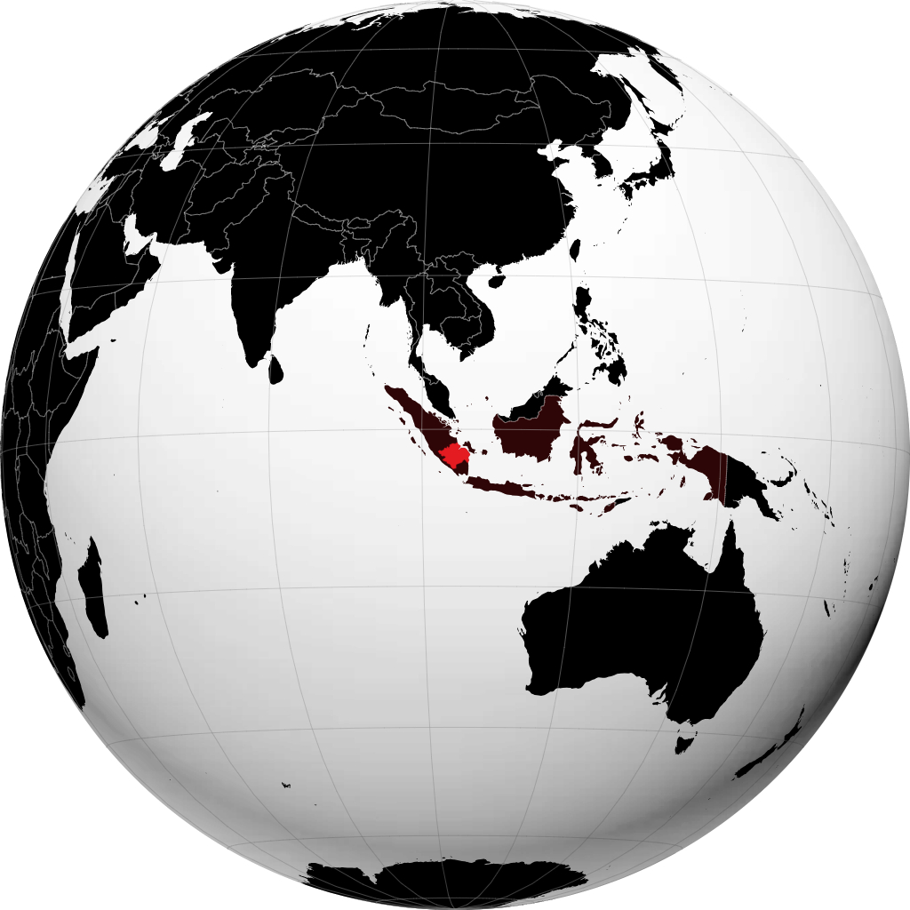 Sumatra Meridionale sul globo