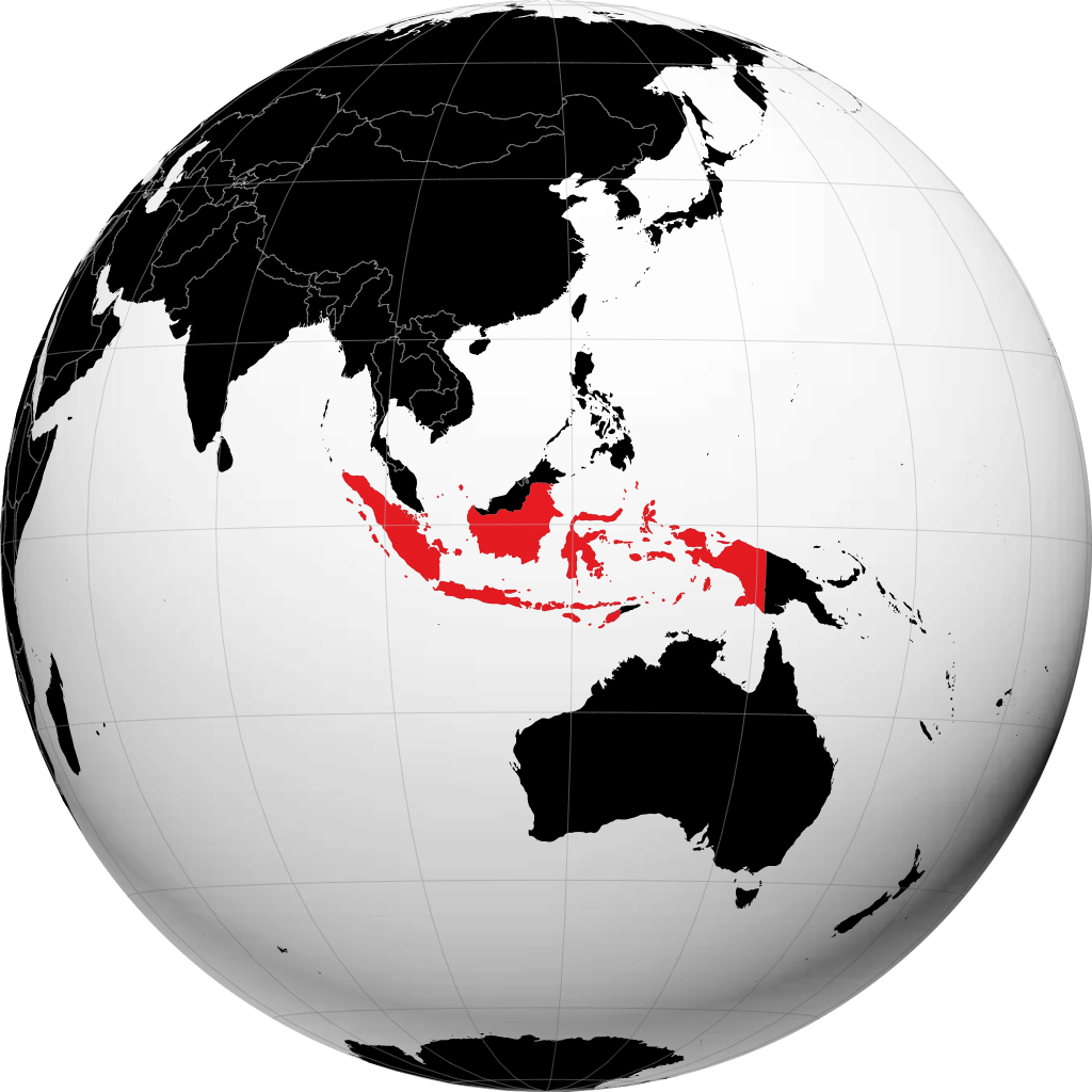 Indonesia sul globo