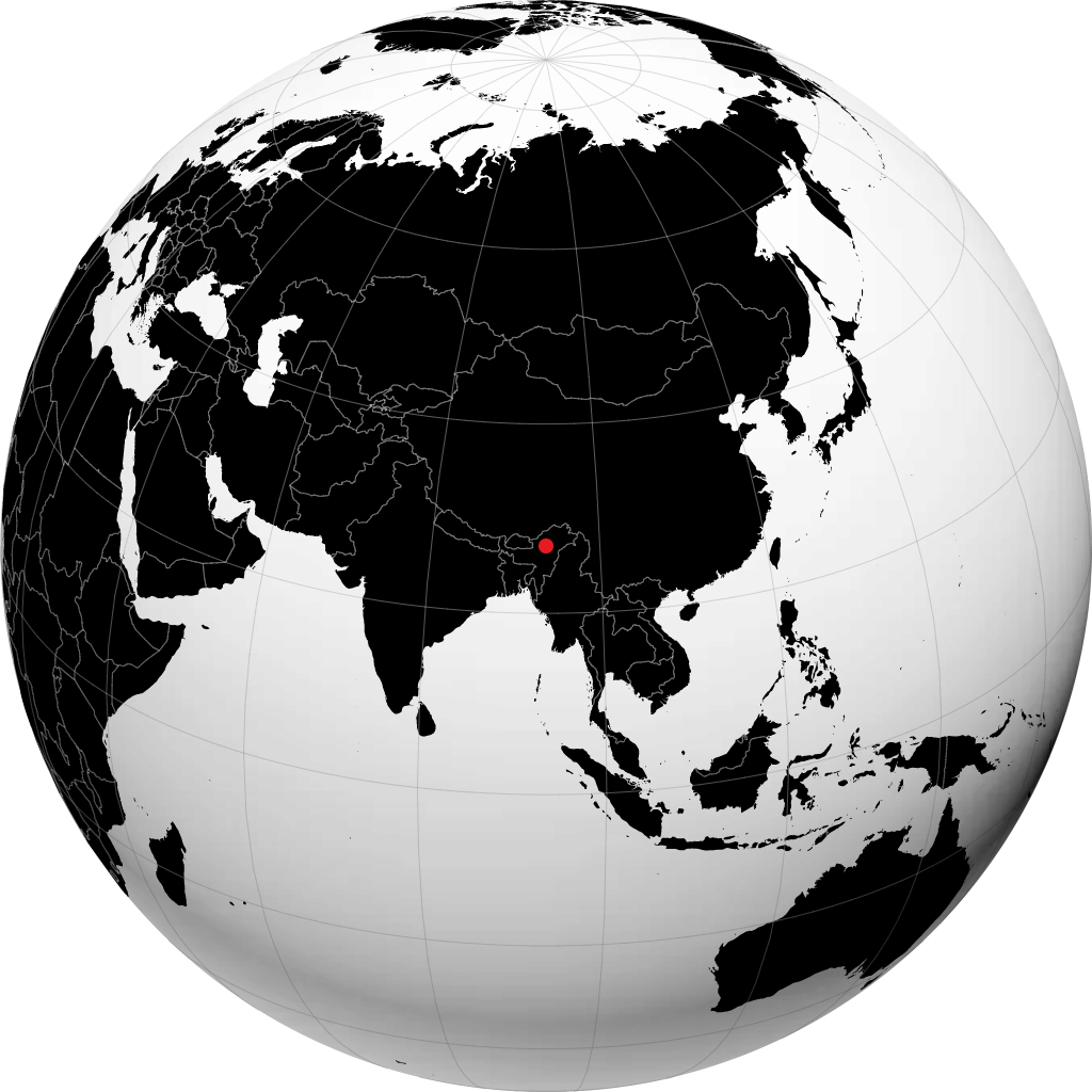 Itanagar sul globo
