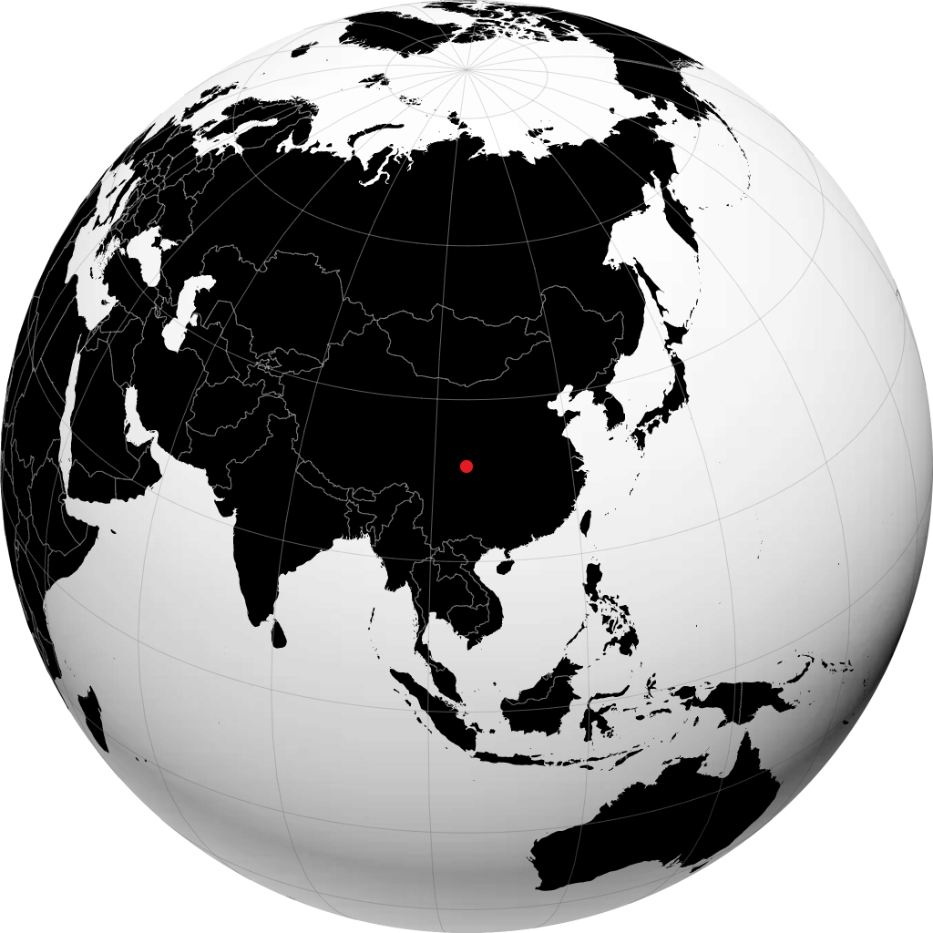 Jiangyou sul globo