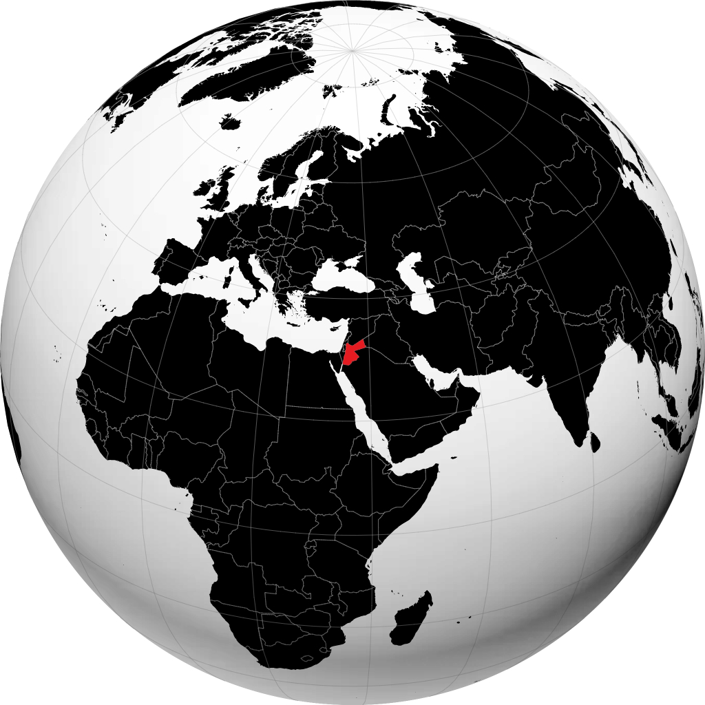 Giordania sul globo