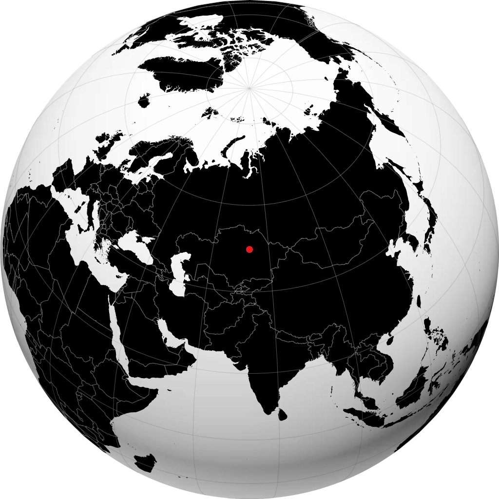 Karaganda sul globo