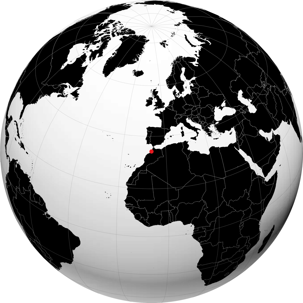 Kenitra sul globo