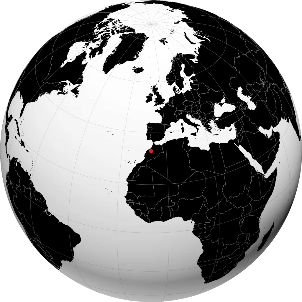 Khouribga sul globo