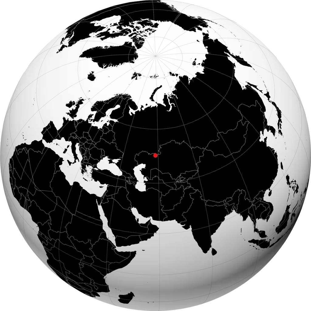 Khromtau sul globo