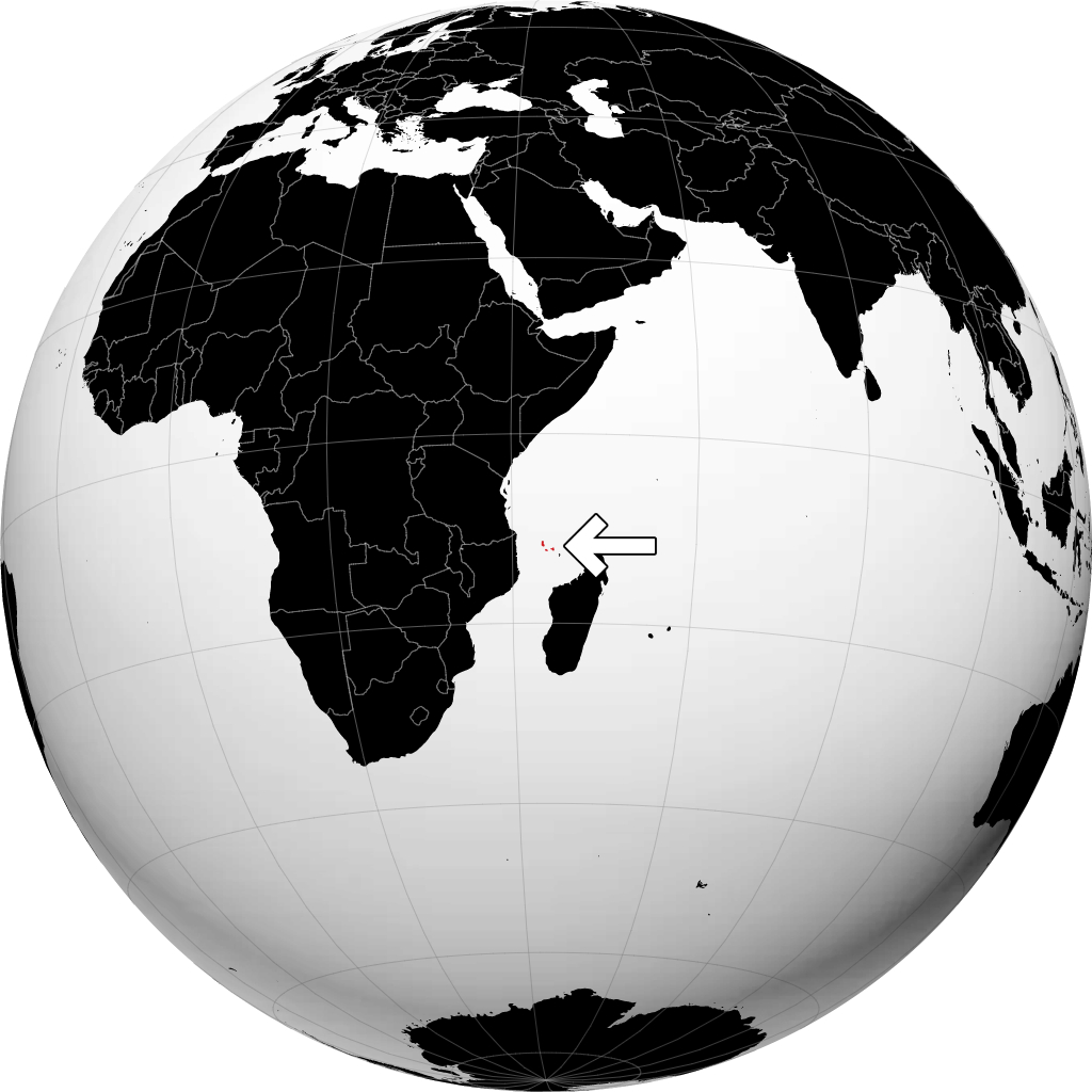 Comore sul globo