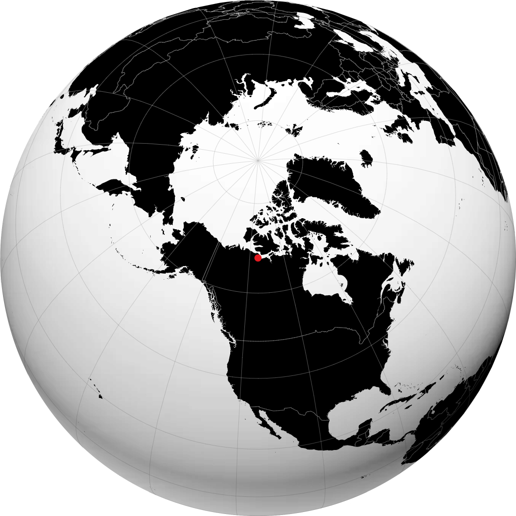 Kugluktuk sul globo