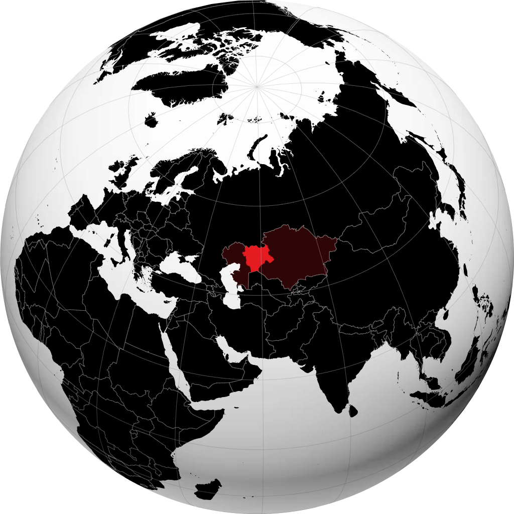 Regione di Aktobe sul globo