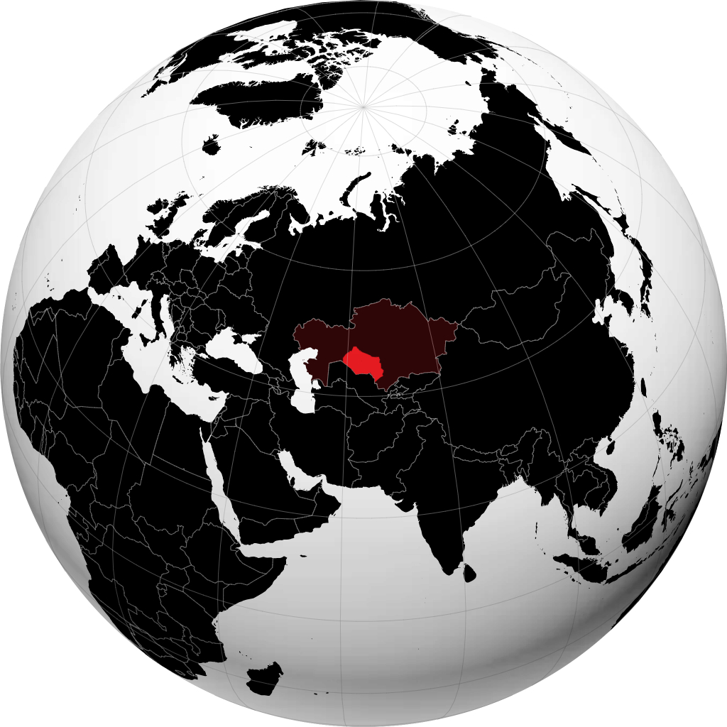 Regione di Qyzylorda sul globo