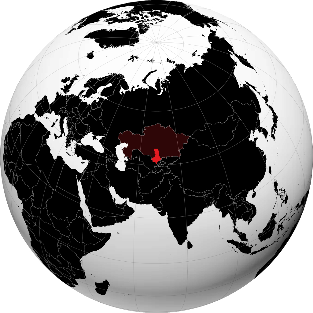 Provincia del Kazakistan Meridionale sul globo