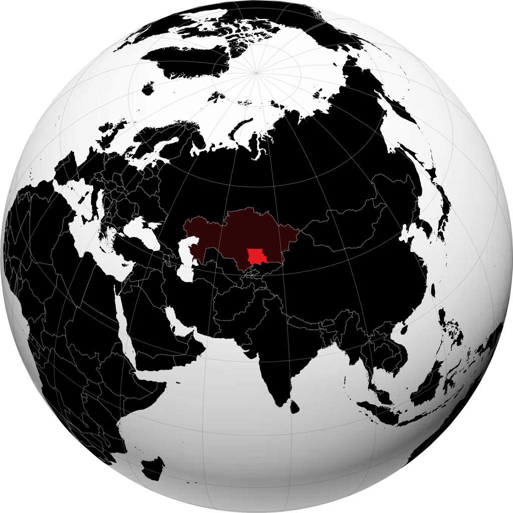 Provincia di Zhambyl sul globo