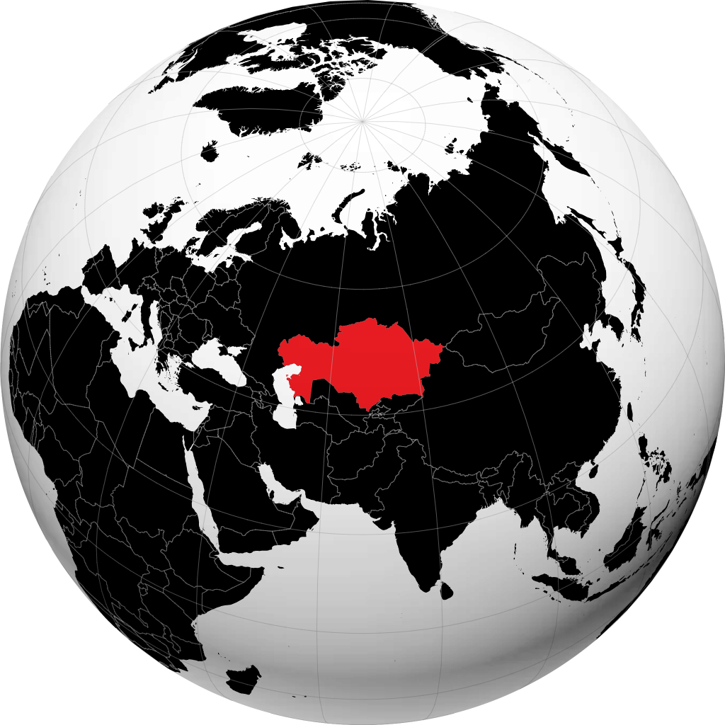 Kazakistan sul globo