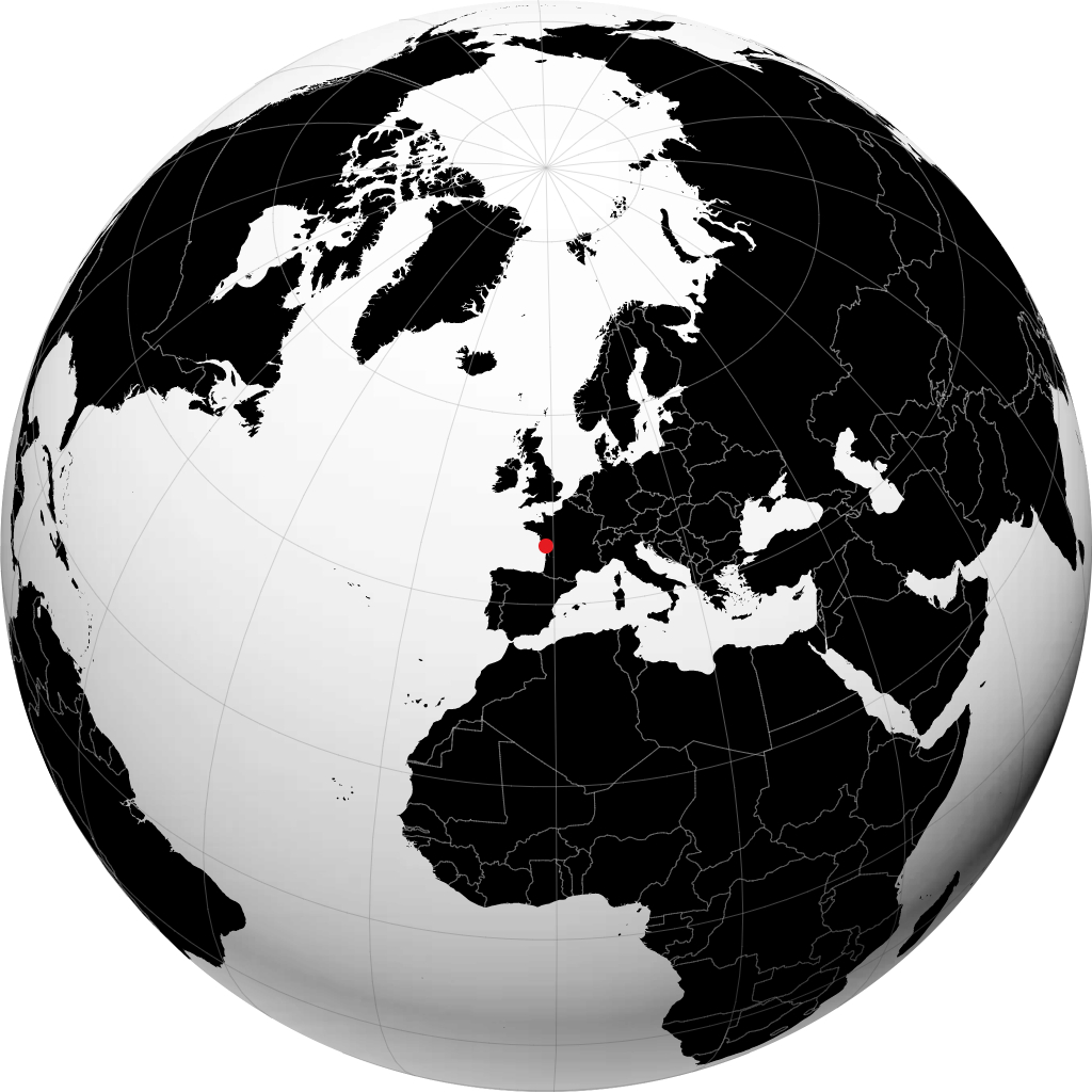 La Rochelle sul globo