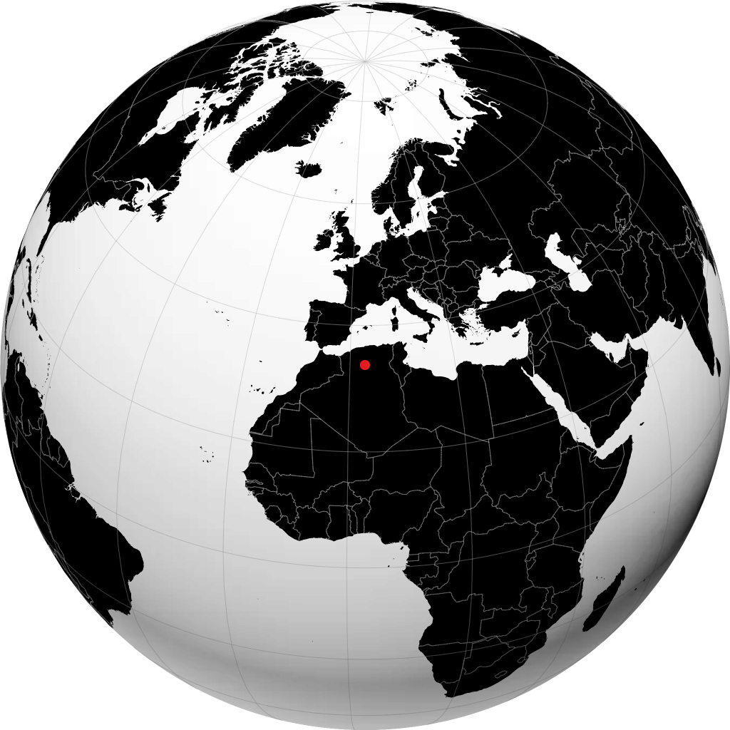 Laghouat sul globo