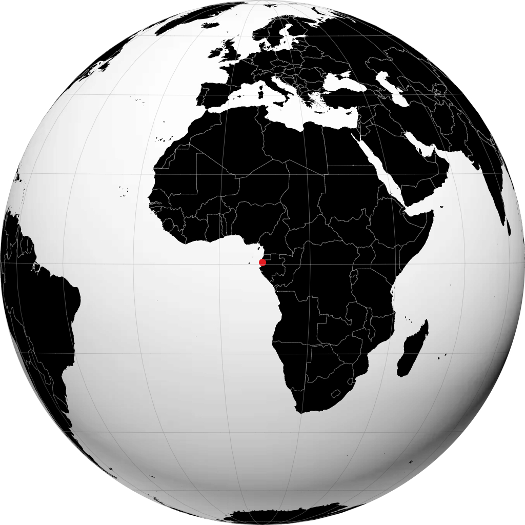 Libreville sul globo