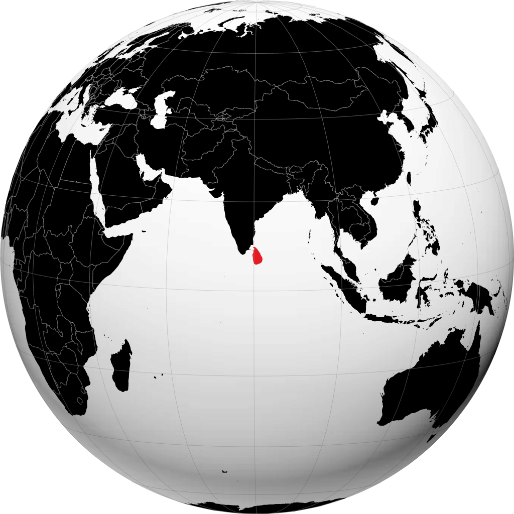 Sri Lanka sul globo