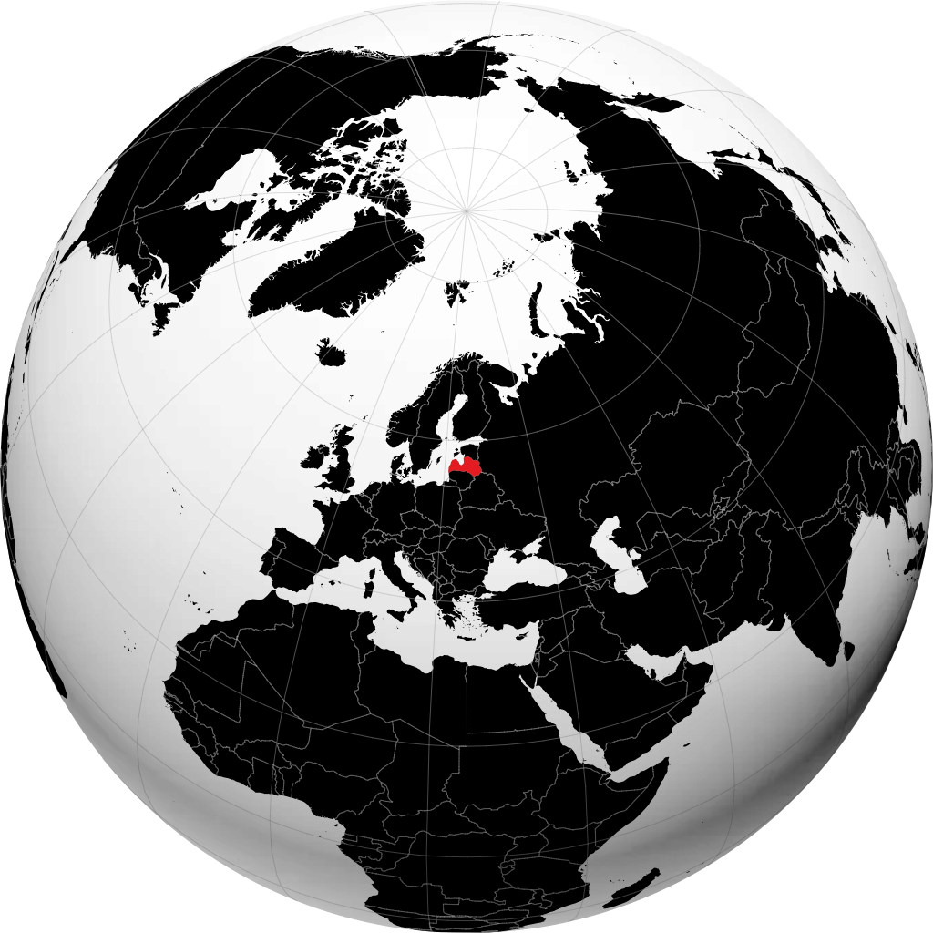 Lettonia sul globo