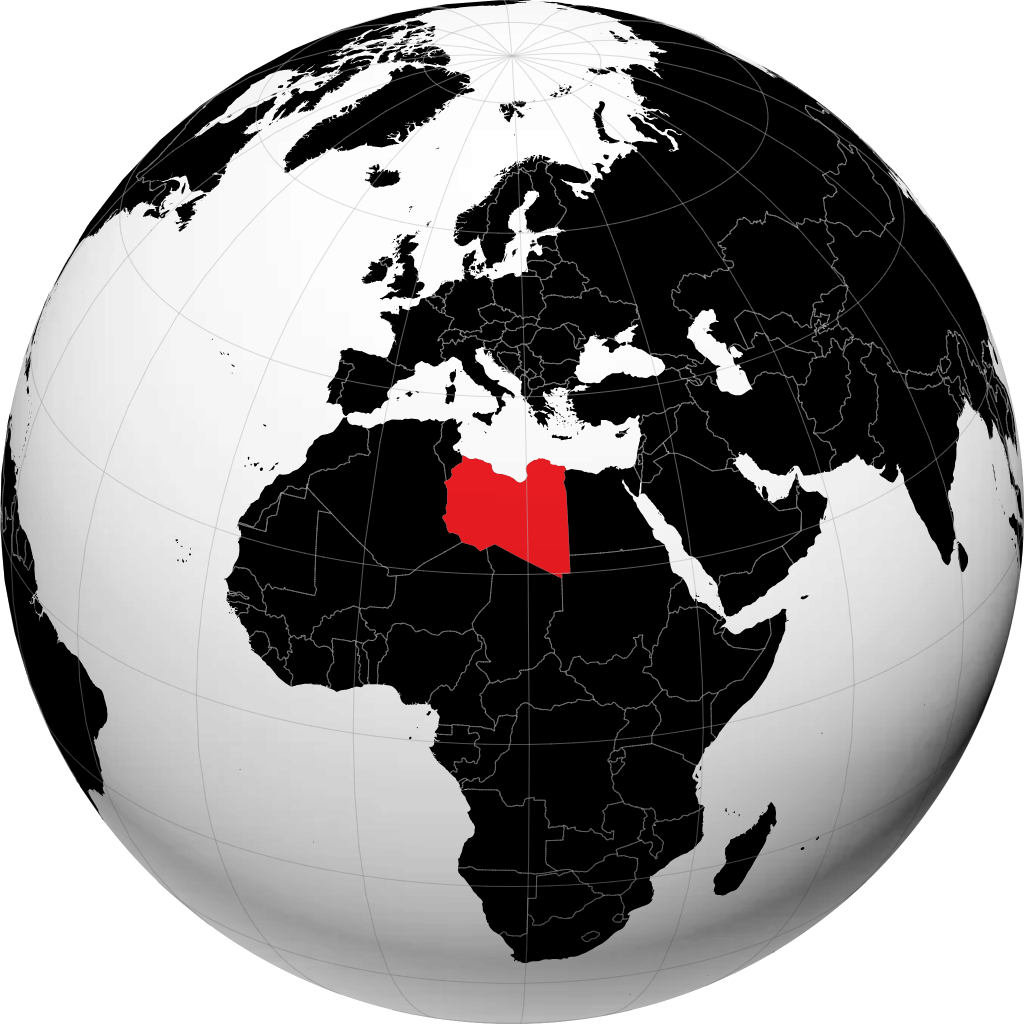 Libia sul globo