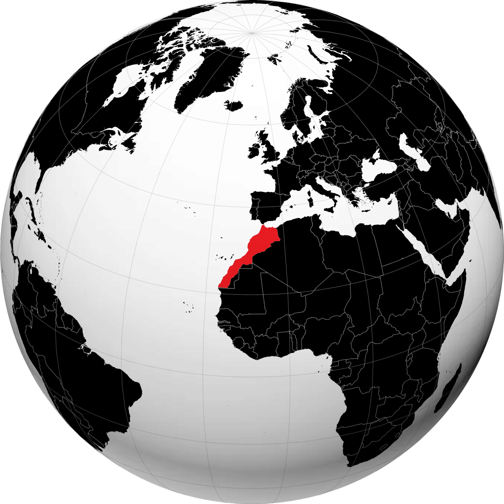 Marocco sul globo