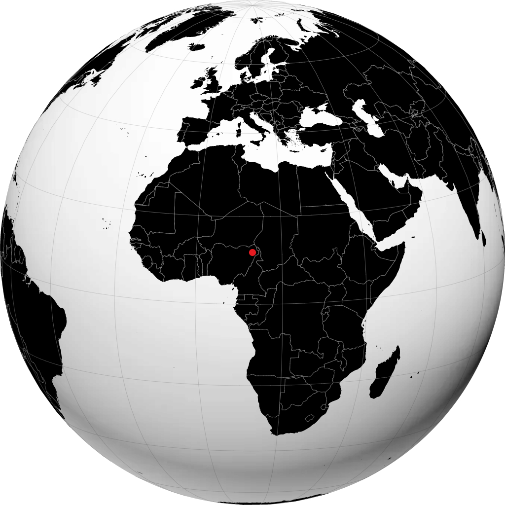 Maiduguri sul globo