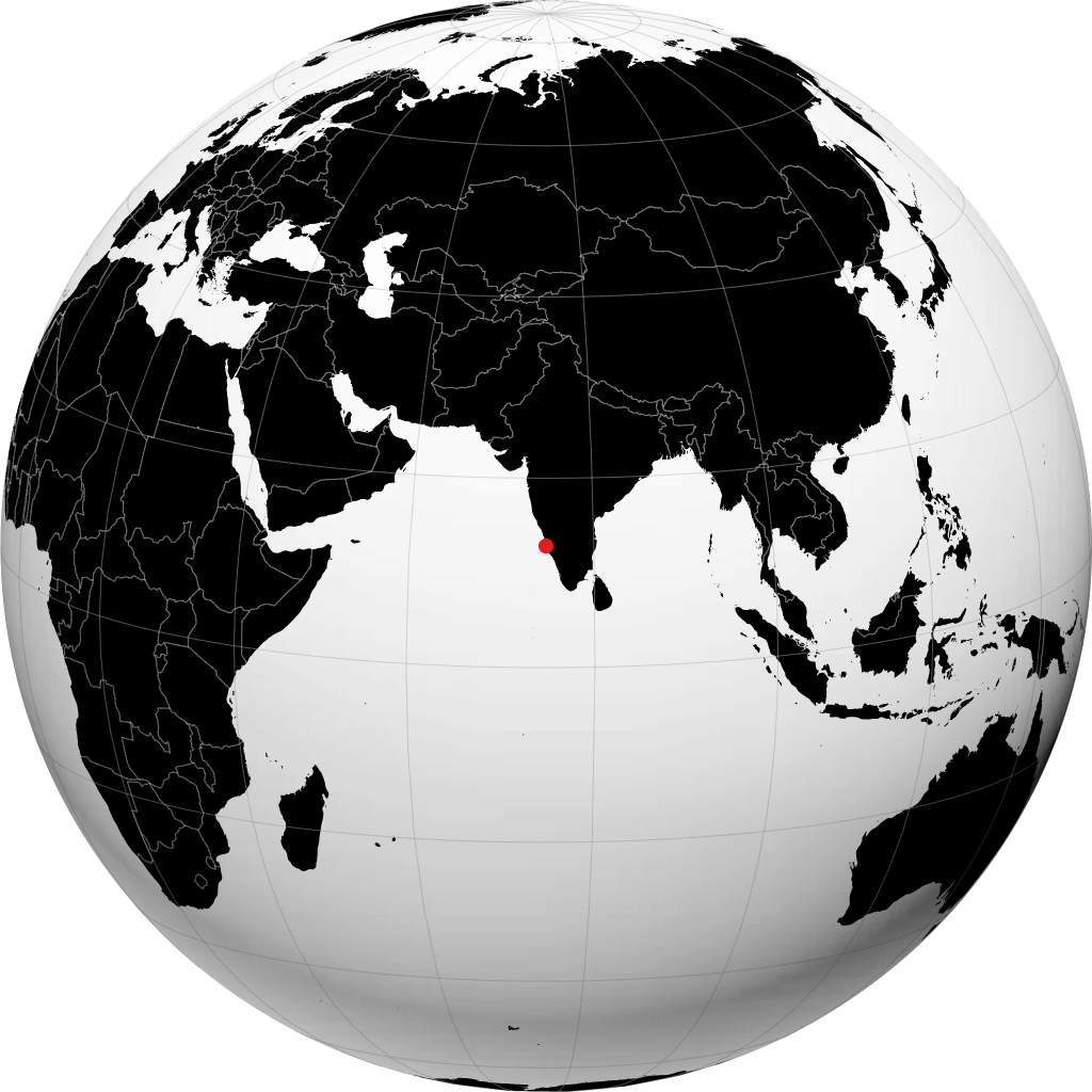 Mangalore sul globo