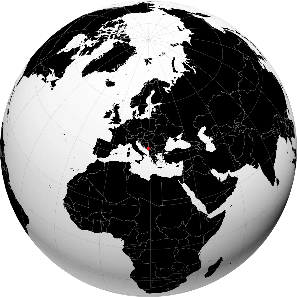Montenegro sul globo
