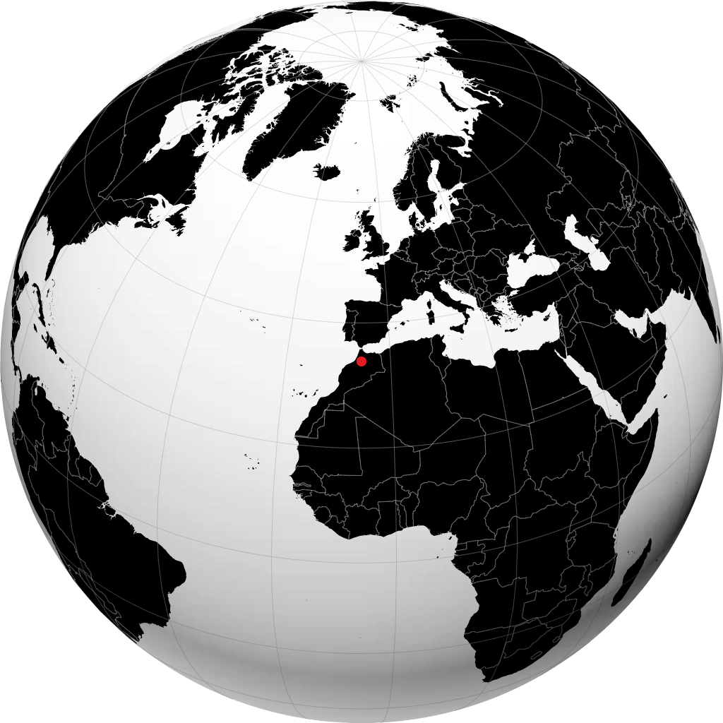 Meknès sul globo