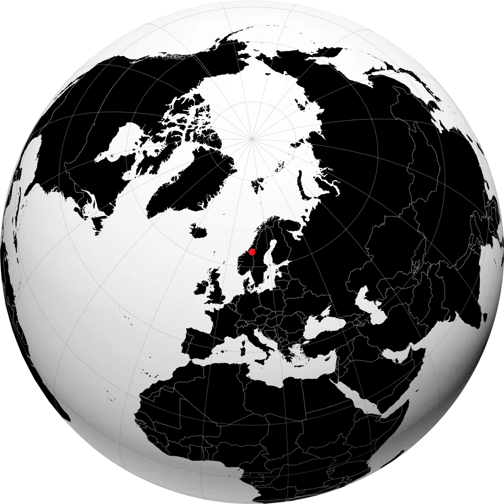 Meråker sul globo